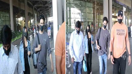 Shahrukh Khan के लाडले Aryan Khan बहन Suhana के साथ Airport पर हुए Spot, Viral हुआ video | FilmiBeat