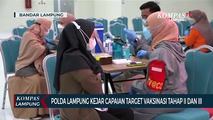 Polda Lampung Kejar Capaian Target Vaksinasi Tahap 2 dan 3