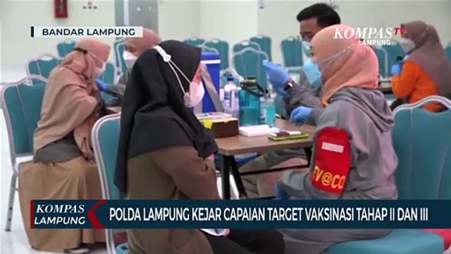 Polda Lampung Kejar Capaian Target Vaksinasi Tahap 2 dan 3