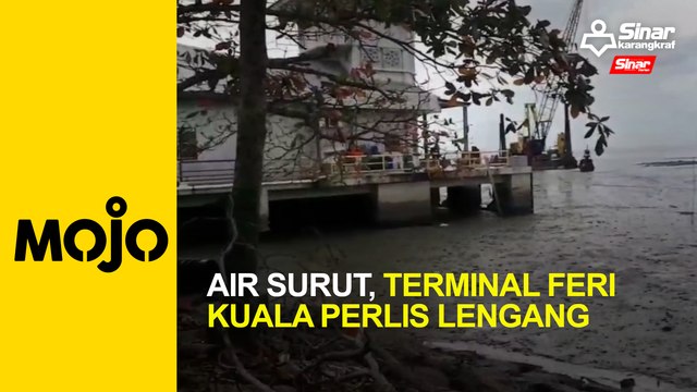 Air surut, Terminal Feri Kuala Perlis lengang