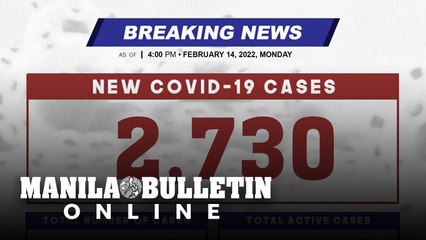 DOH reports 2,730 new cases, bringing the national total to 3,639,942, as of FEBRUARY 14, 2022