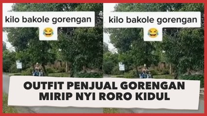 Viral Outfit Penjual Gorengan Ini Gegerkan Warga Siang Bolong: Nyi Roro Bakul