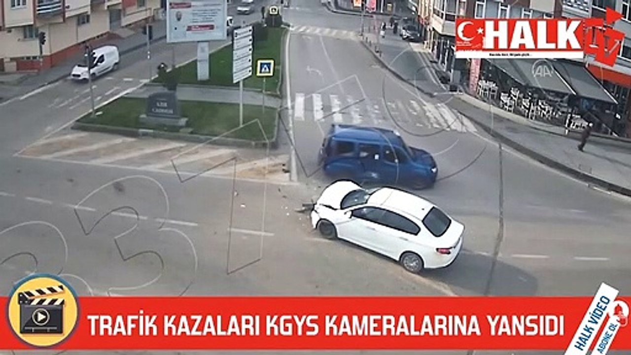 Samsun, Kastamonu ve Tokat'taki trafik kazaları KGYS kameralarına yansıdı