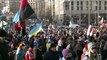 Ukrainians march in capital Kyiv amid Russian invasion threat