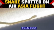 Watch Viral Video: Passengers spot a snake inside AirAsia flight | OneIndia News