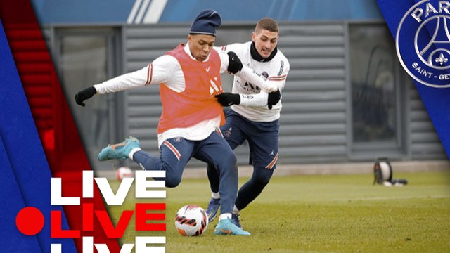 Replay : 15 minutes d'entraînement avant Paris Saint-Germain - Real Madrid