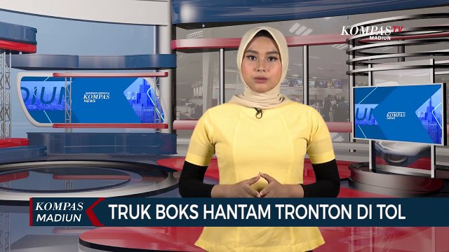 Truk Boks Hantam Tronton Di Tol