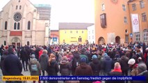 Regensburg: 2.500 demonstrierten friedlich gegen die Impfpflicht | 15.01.2022