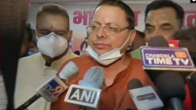 CM Dhami attacks Congress on polling day in Uttarakhand