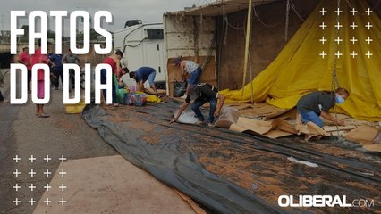 Carreta tomba no túnel do Entroncamento, em Belém