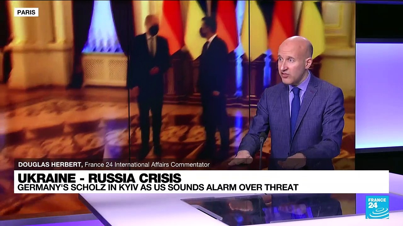 German leader in Ukraine as fears of Russian invasion grow