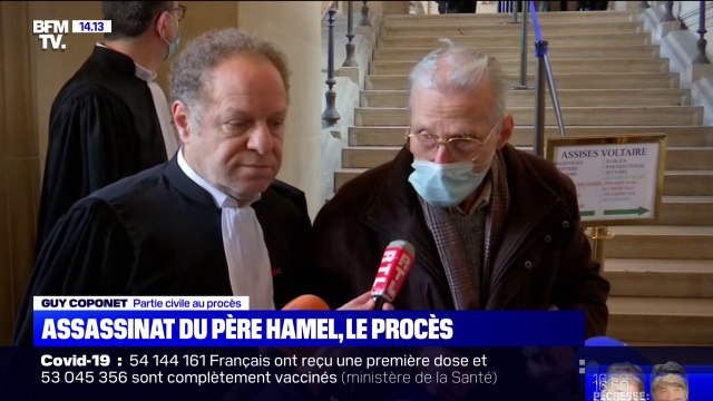 Je souhaite que ceux qui sont responsables demandant pardon à tous ceux à qui ils ont fait de la peine : Guy Coponet, paroissien blessé lors de l’attentat de Saint-Étienne-du-Rouvray, témoigne en ce premier jour de procès