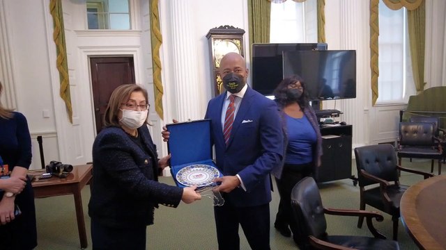 Gaziantep Büyükşehir Belediye Başkanı Fatma Şahin'den New York Belediye Başkanı Eric Adams’a ziyaret; ''Yeni iş birliklerinin doğmasını ümit ediyoruz”