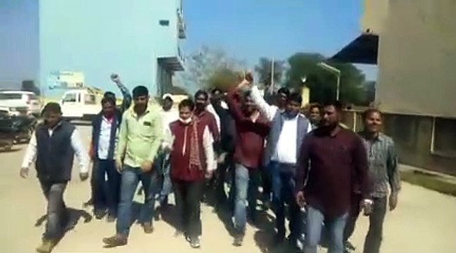 Electricity workers demonstrated against the attack