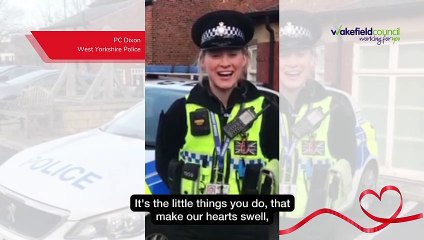 Wakefield Council is spreading the love this Valentine's Day with poem starring a doctor, a soldier, a policeman and a social worker