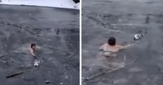 Russie : une sexagénaire sauve un Husky coincé dans un lac gelé