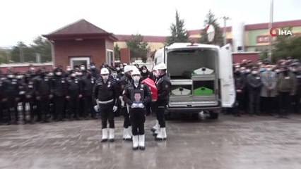 Kalbine yenik düşen polis memurunun naaşı törenle memleketine uğurlandı