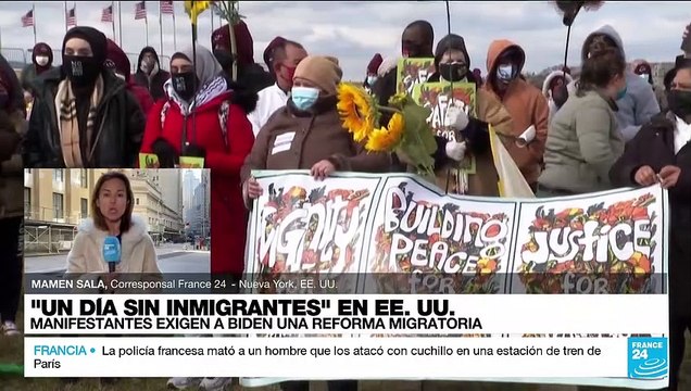 Informe desde Nueva York: con un día sin inmigrantes le exigen a Biden una reforma migratoria