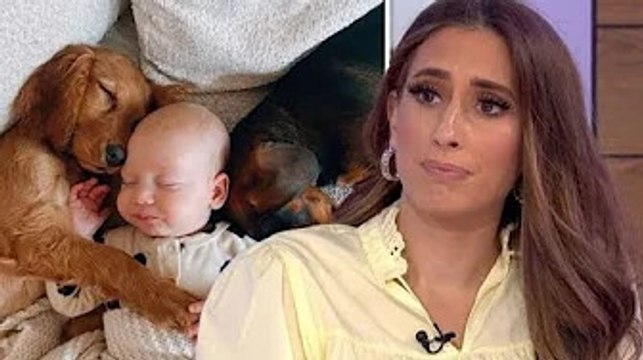 Stacey Solomon addresses concerns over baby Rose sleeping with her pet dogs in candid post