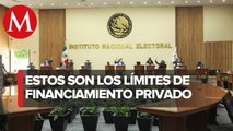INE publica límites de financiamiento privado para elecciones de 2022