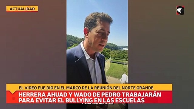 Herrera Ahuad y Wado de Pedro trabajarán para evitar el bullying en las escuelas