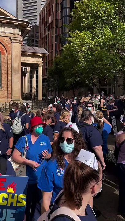 Wollongong nurses attending strike protest in Sydney/ February 15, 2022/ Illawarra Mercury