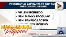 4 Presidential candidates, ‘di makadadalo sa debate ng SMNI network ni Pastor Quiboloy