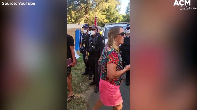 Police evict anti-vaccine mandate protesters from Cotter Campground in Canberra | February 15, 2022 | ACM