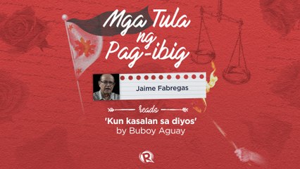 Jaime Fabregas reads Buboy Aguay's 'Kun kasalan sa diyos'