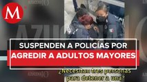 En Pachuca, Hidalgo policías agreden a dos personas de la tercera edad