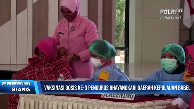 Pengurus Bhayangkari Babel Lakukan Vaksinasi Booster