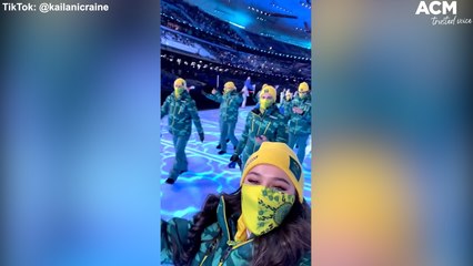 Figure skater Kailani Craine shows the Olympic opening ceremony, Australian uniform and headquarters on TikTok | February 15, 2022 | ACM
