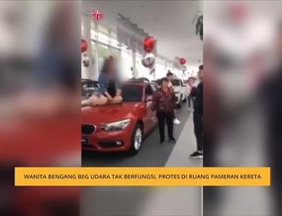 #Bualan 26 April: Wanita bengang beg udara tak berfungsi, protes di ruang pameran kereta