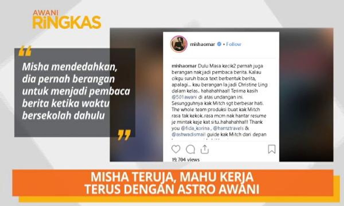 AWANI Ringkas: Hael akui ada keserasian bersama Zizi Kirana, Misha teruja mahu terus kerja dengan Astro AWANI