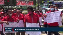 Kader PDI-P Kabupaten Deli Serdang Gelar Unjuk Rasa di Kantor PDI-P Sumatera Utara