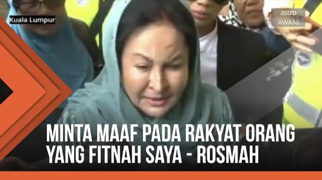 Minta maaf pada rakyat orang yang fitnah saya - Rosmah