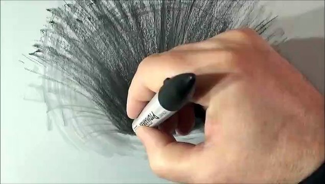 Drawing a 3D Black Hole - How to Draw Round Hole - Anamorphic Trick Art
