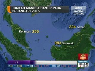 Jumlah mangsa banjir (Isnin, 26 Januari, 1:00 petang)