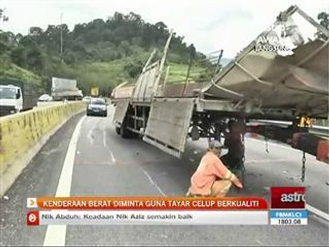 Kenderaan berat diminta guna tayar celup berkualiti