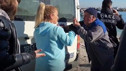 Saldırgan sokak köpeğini toplayan belediye görevlilerine tehdit