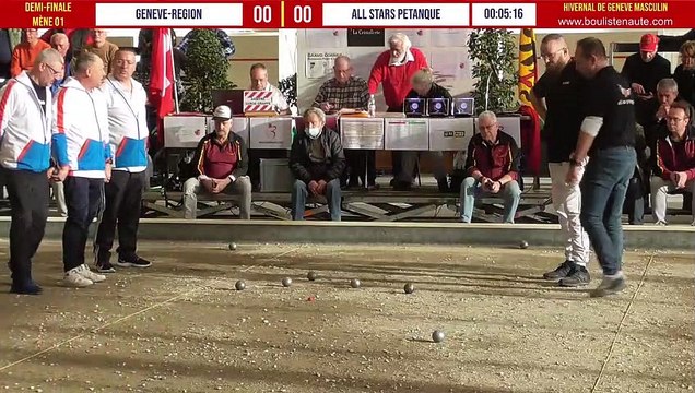 Demi-finale GENEVE-REGION vs ALL STARS PÉTANQUE : Pétanque Hivernal de Genève 19&20 février 2022