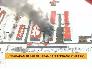 Kebakaran besar di Lapangan Terbang Ontario, Kanada