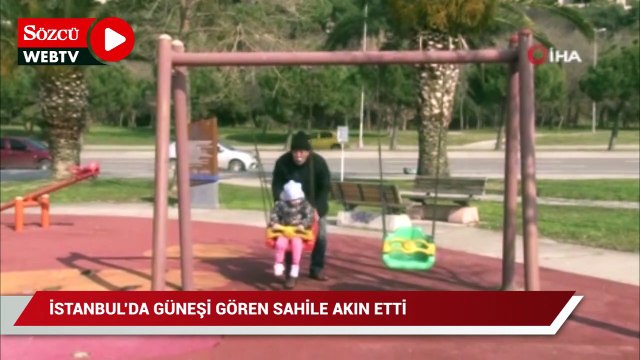 İstanbul'da güneşi gören vatandaşlar sahillere akın etti