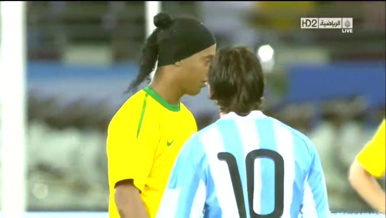 Messi Solo Goal vs Brazil (Friendly) 2010 11 English Commentary
