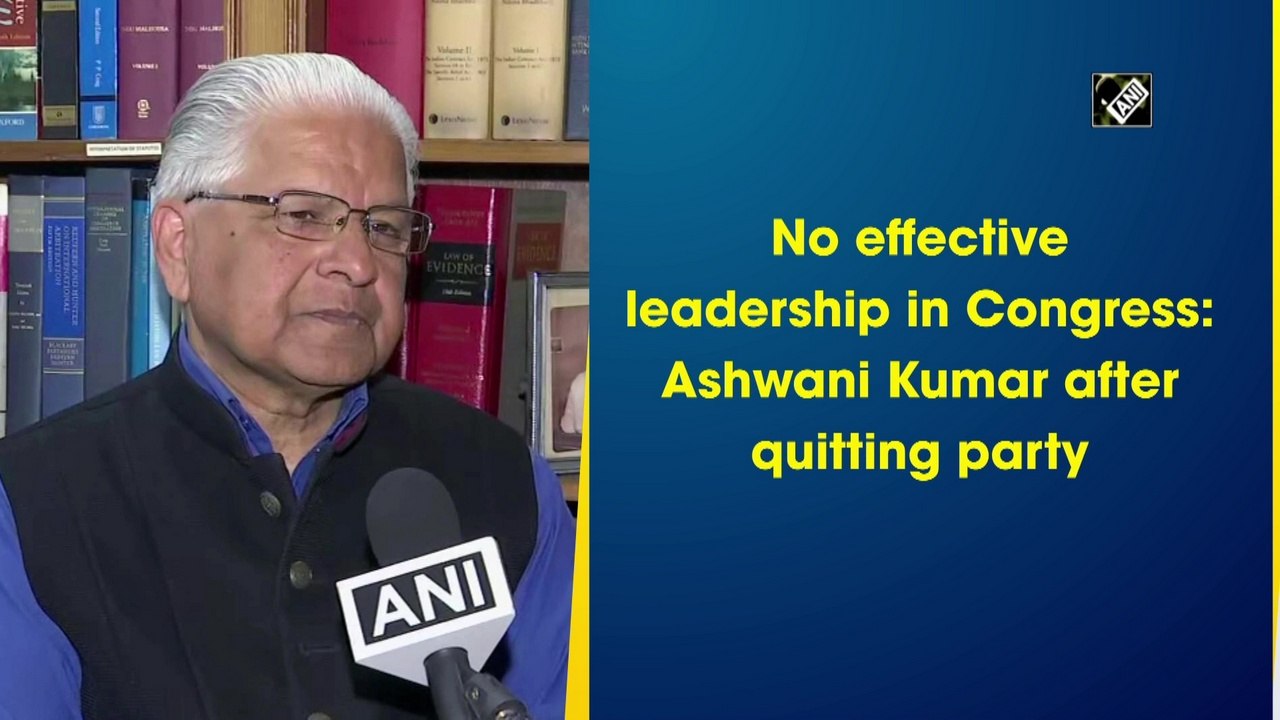 No effective leadership in Congress: Ashwani Kumar after quitting party