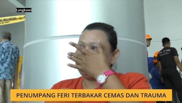 Penumpang feri terbakar cemas dan trauma