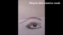 رسم عين بالخطوات السهلة  بقلم الرصاص  draw eyes easy  dessiner des yeux facilement