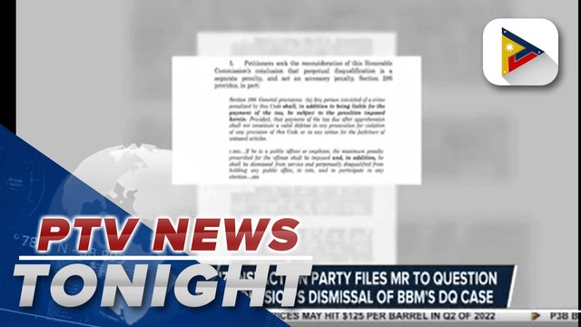 Akbayan Citizens’ Action Party files motion for reconsideration to question Comelec First Division's dismissal of BBM's DQ case; BBM spokesperson reminds petitioner that poll body's decision was unanimous | via Daniel Manalastas