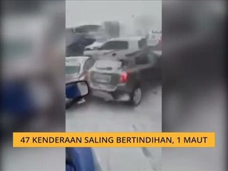 #Bualan : 47 kenderaan saling bertindihan, 1 maut