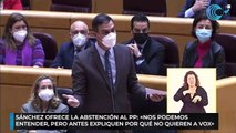 Sánchez ofrece la abstención al PP- «Nos podemos entender, pero antes expliquen por qué no quieren a Vox»